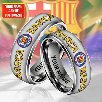 Personalized Barca FC Custom Alloy Ring