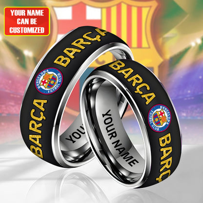 Personalized Barca FC Custom Alloy Ring