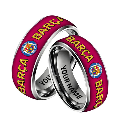 Personalized Barca FC Custom Alloy Ring