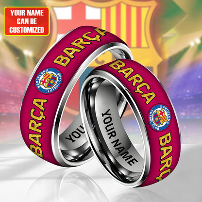 Personalized Barca FC Custom Alloy Ring