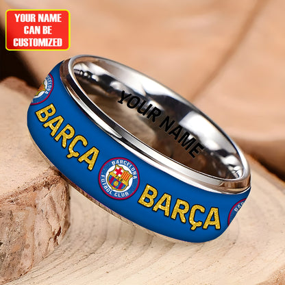 Personalized Barca FC Custom Alloy Ring