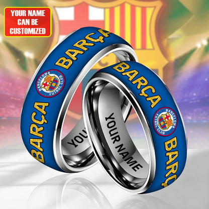 Personalized Barca FC Custom Alloy Ring