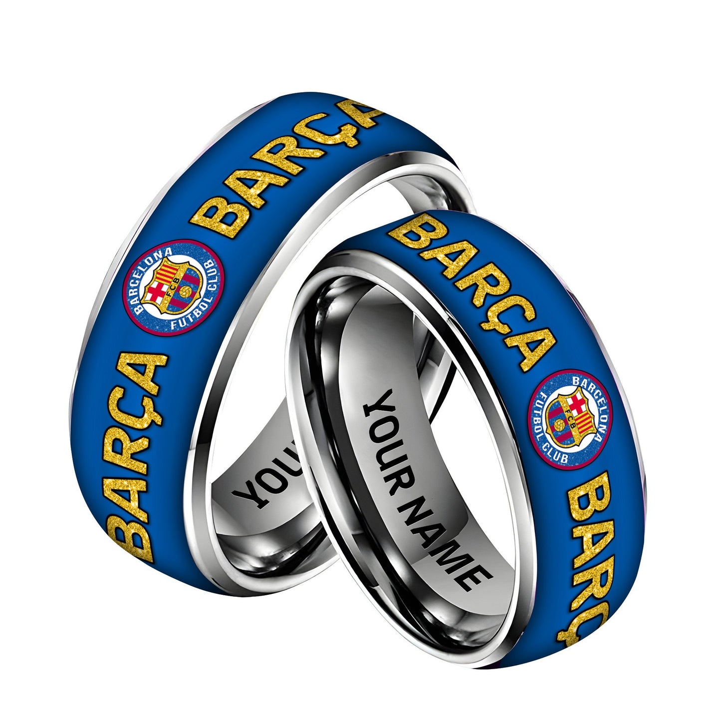 Personalized Barca FC Custom Alloy Ring