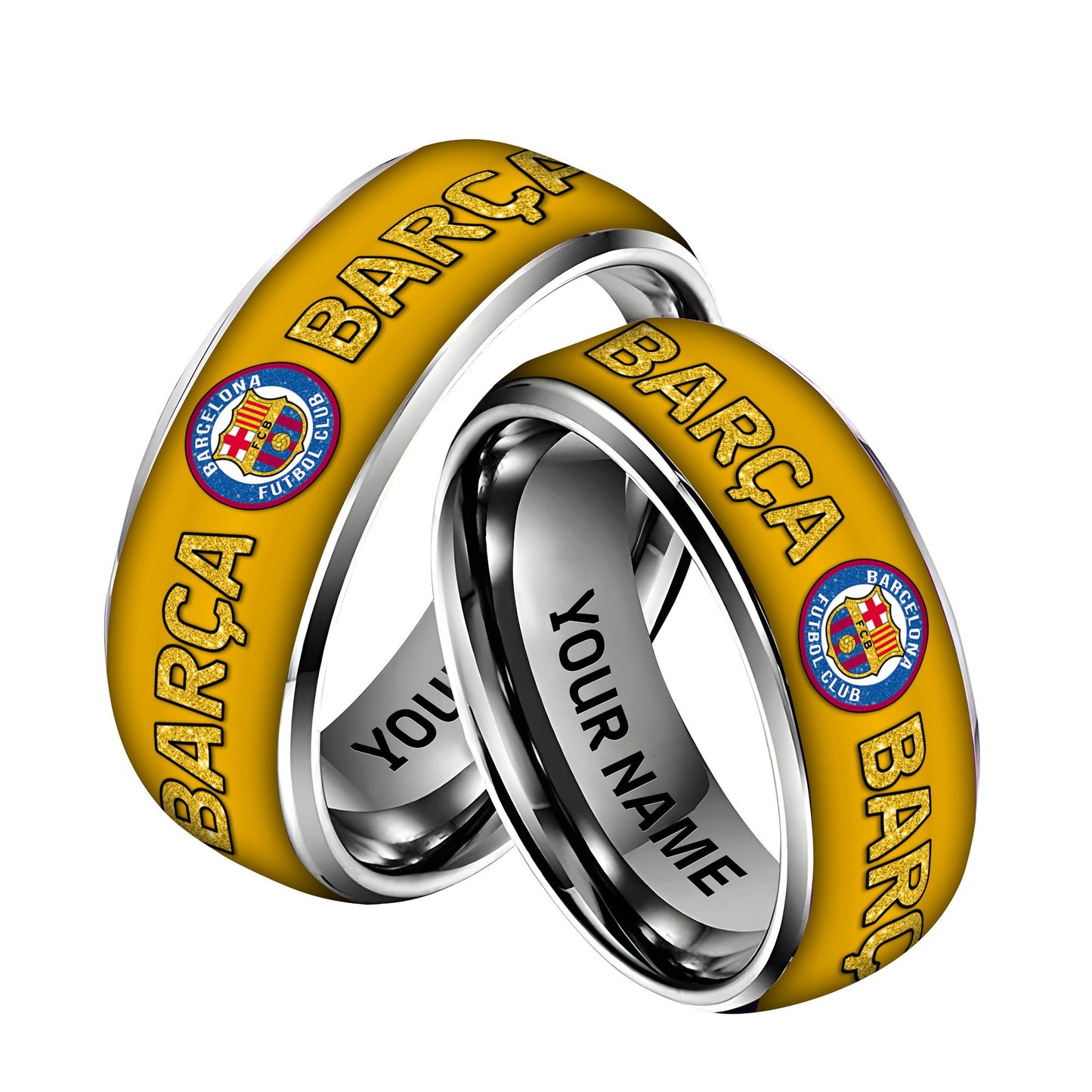 Personalized Barca FC Custom Alloy Ring