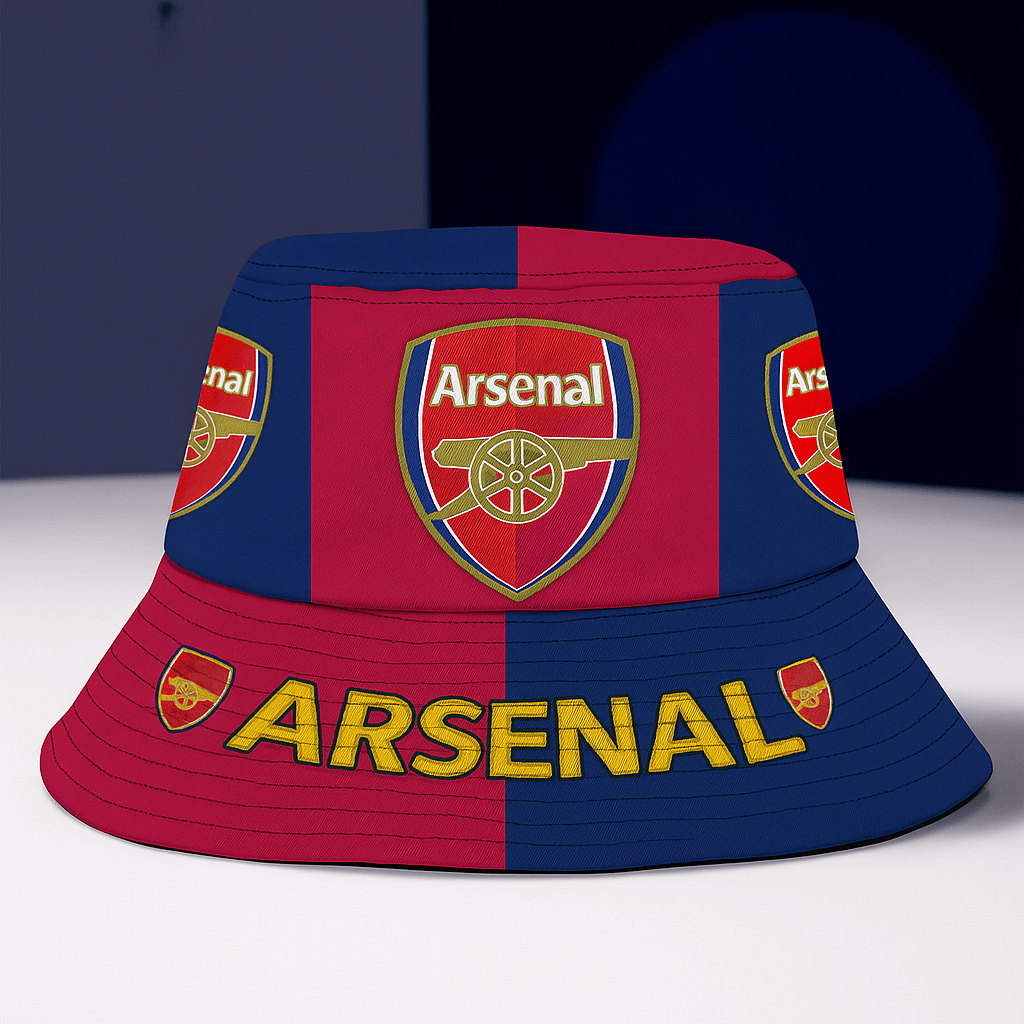 Arsenal Embroidery Pattern Bucket Hat V2