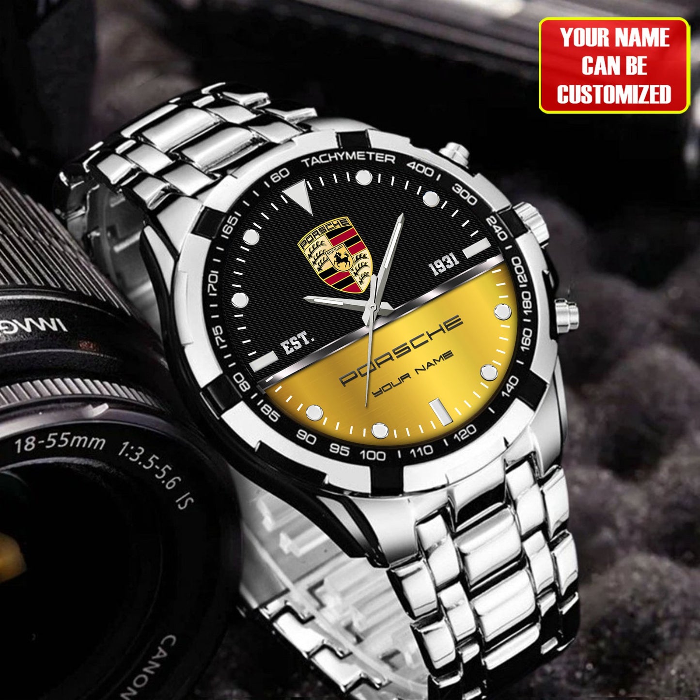 Personalized Pors EST 1931 Alloy Quartz Watch