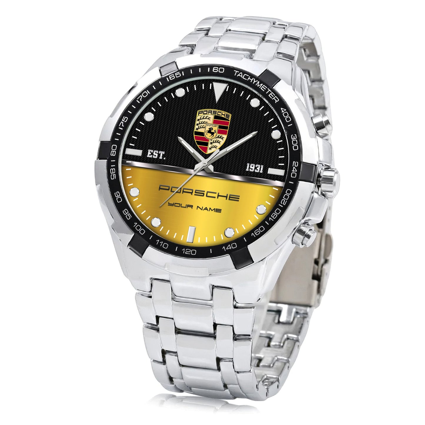 Personalized Pors EST 1931 Alloy Quartz Watch