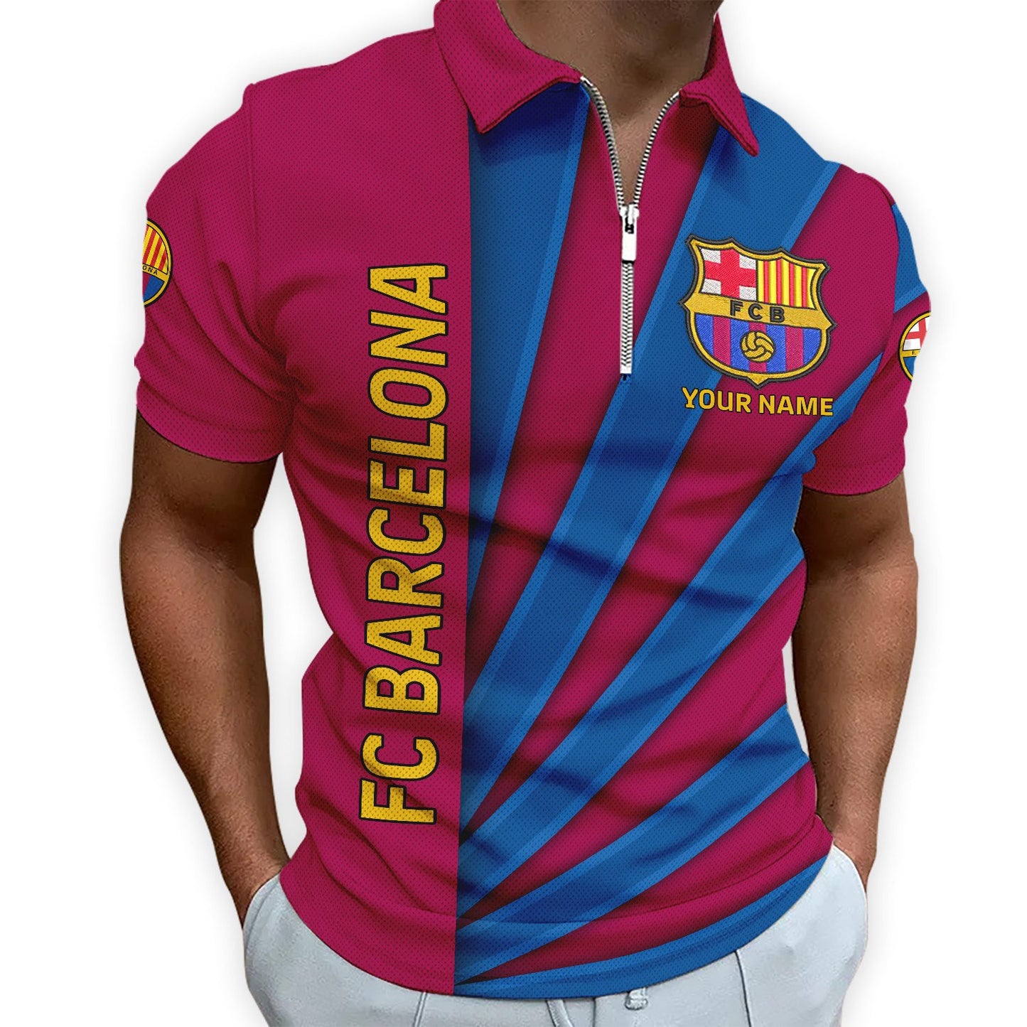 Personalized Barca Stripes 3D Full Printing Set , Barca FC Shirt , Hoodie , Short , Polo ,hawaii V2