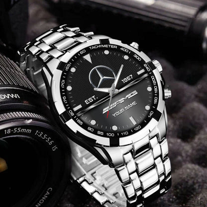 Personalized Merc AMG EST 1967 Alloy Quartz Watch