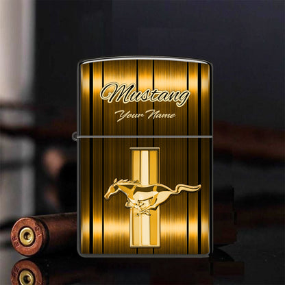 Personalized Mustang Steel Zippo Lighter