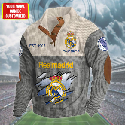 Personalized Real Pullover with Elbow Patches Sweatshirt