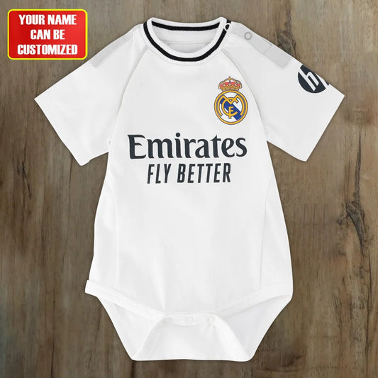 Customized Real CF Soccer Jersey , Baby Rib Bodysuit Sizes