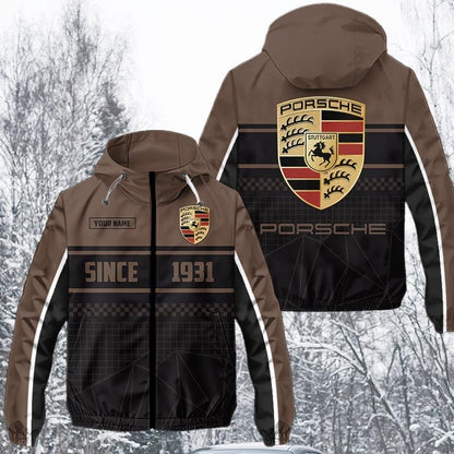 Personalized Pors Multicolored Windproof Rush Jacket
