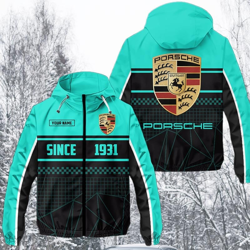 Personalized Pors Multicolored Windproof Rush Jacket