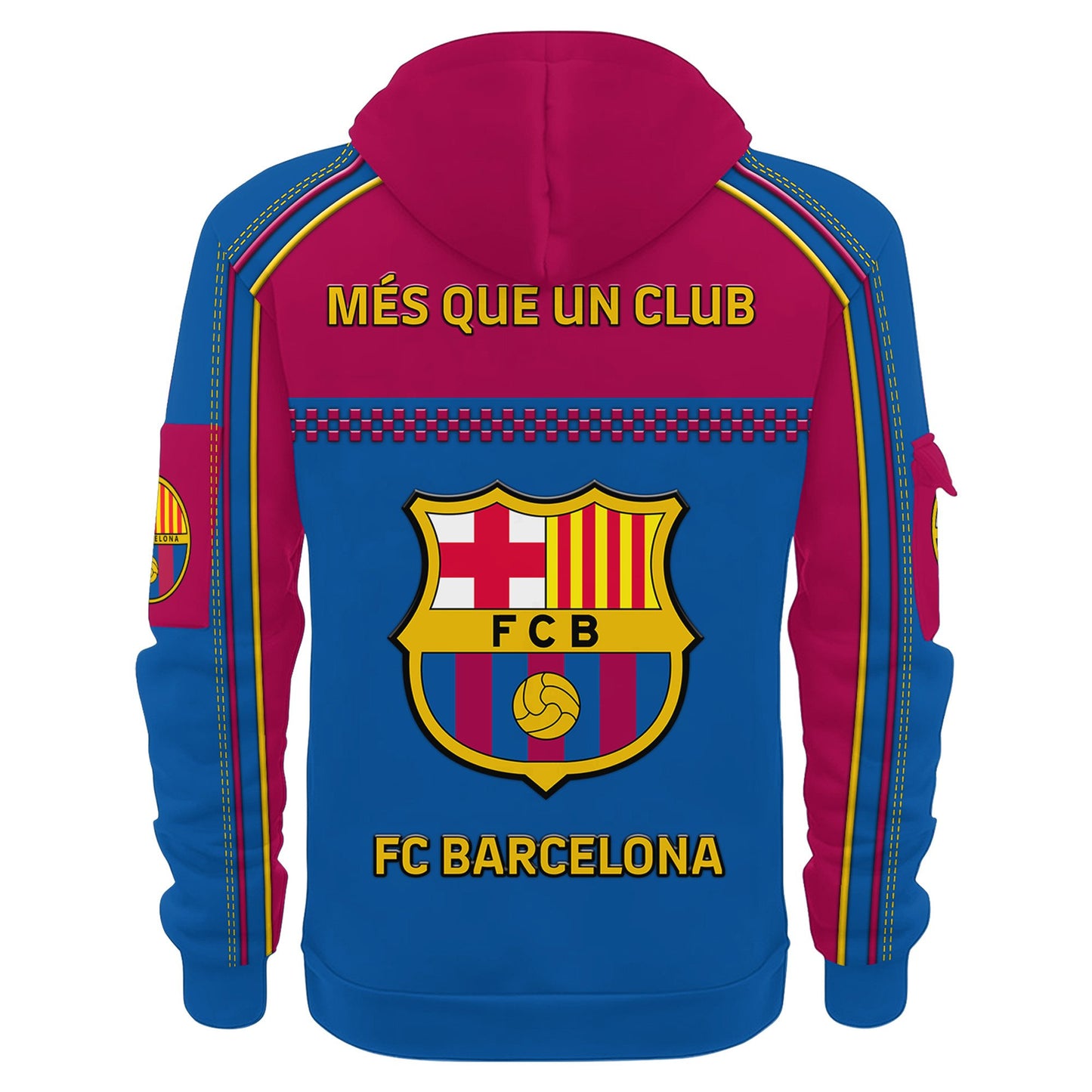 Personalized Barca FC 3D Zip-Hoodie Cotton Jacket