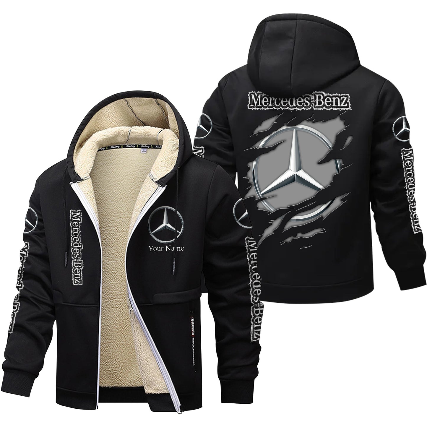 Personalized Merc Fleece 3D Unisex Hooded Jacket