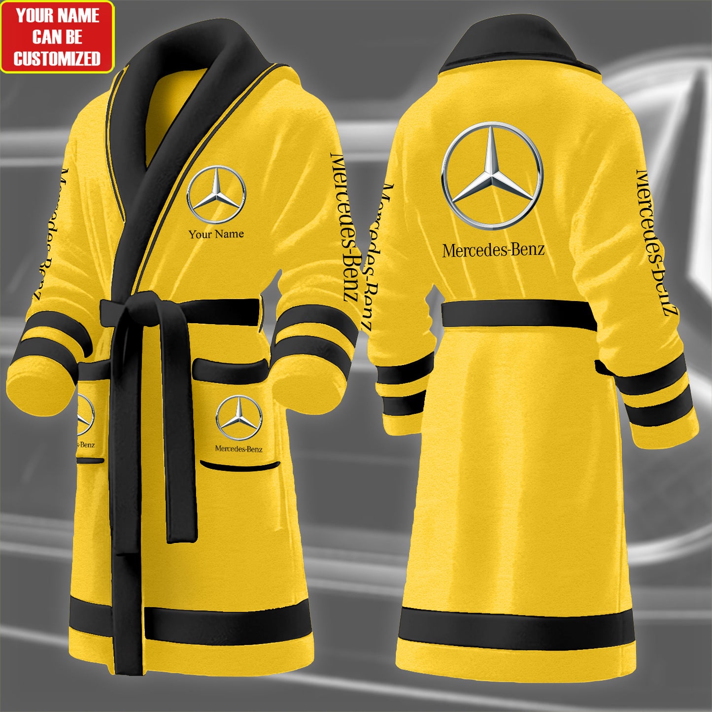 Personalized Merc Fleece Bathrobe P081001