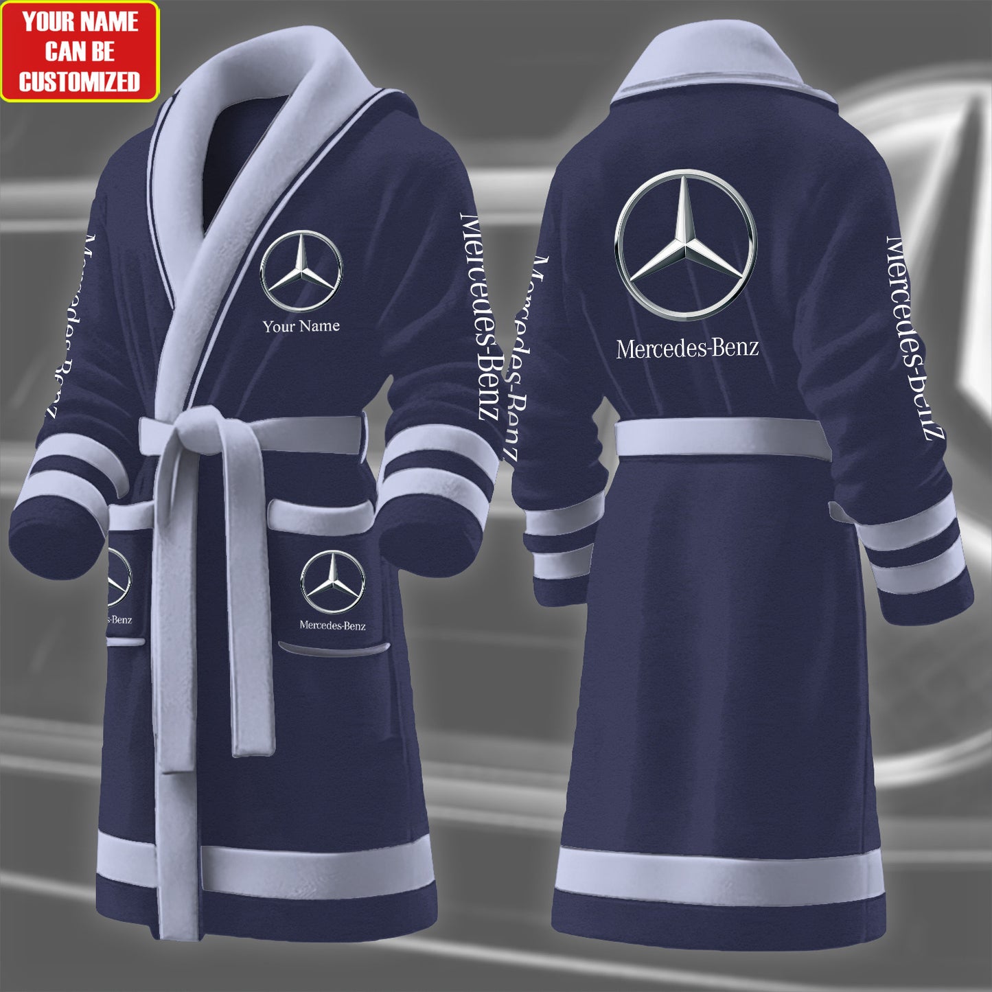 Personalized Merc Fleece Bathrobe P081001