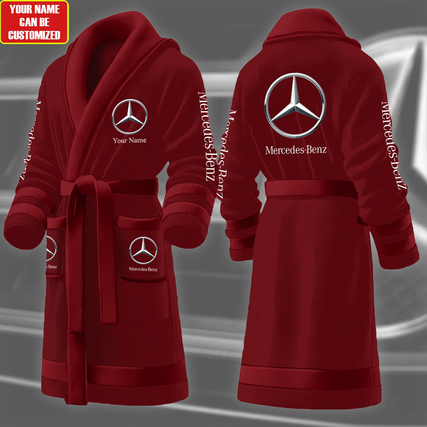 Personalized Merc Fleece Bathrobe P081001