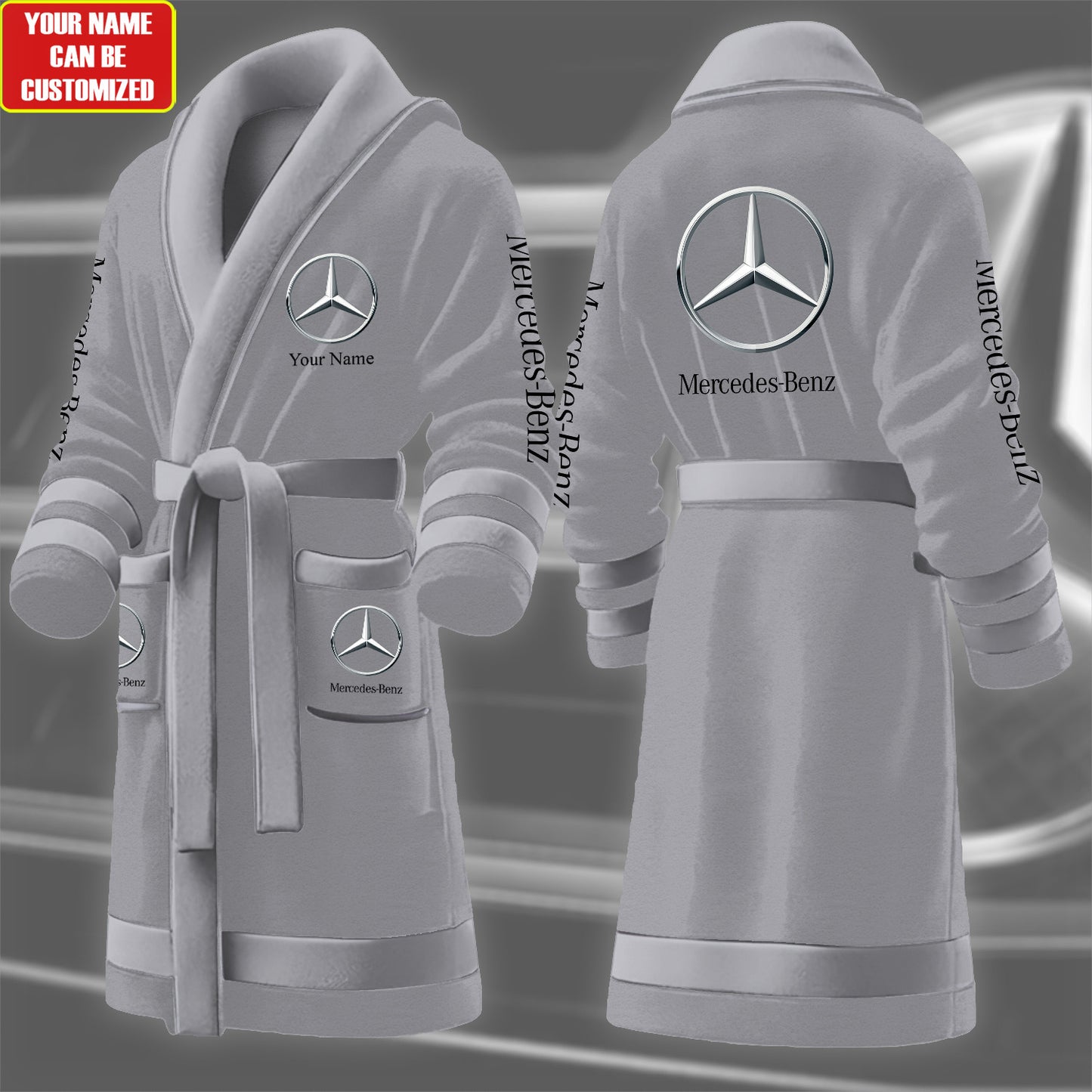 Personalized Merc Fleece Bathrobe P081001