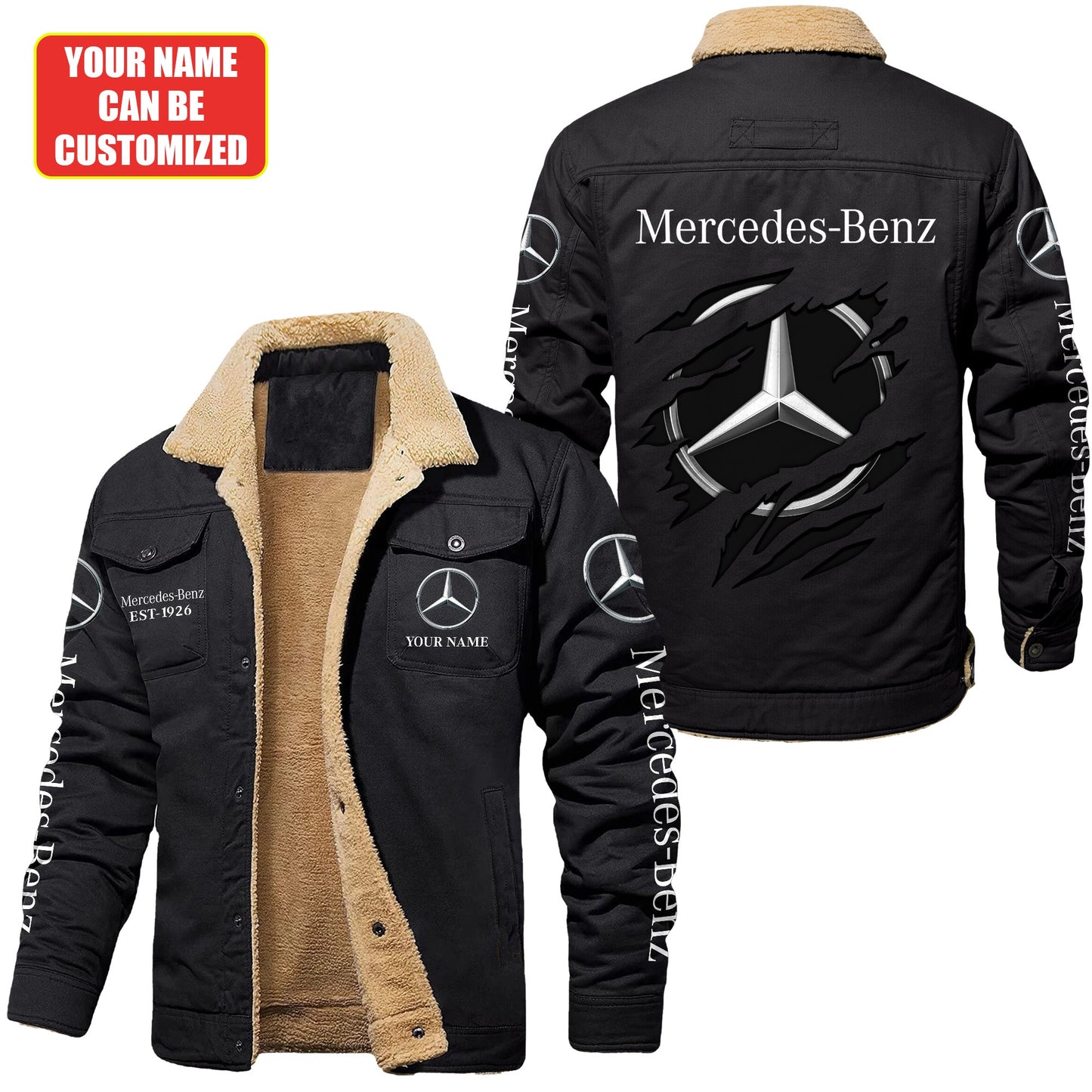 Personalized Merc Fleece Thermal Cotton Jacket