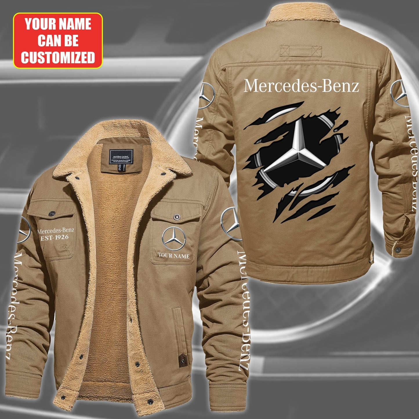 Personalized Merc Fleece Thermal Cotton Jacket