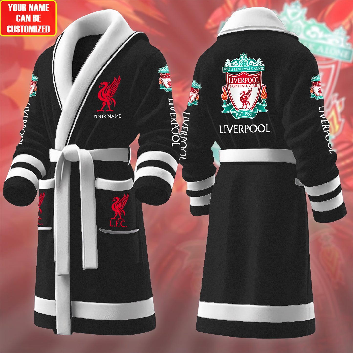 Personalized LFC Fleece Bathrobe