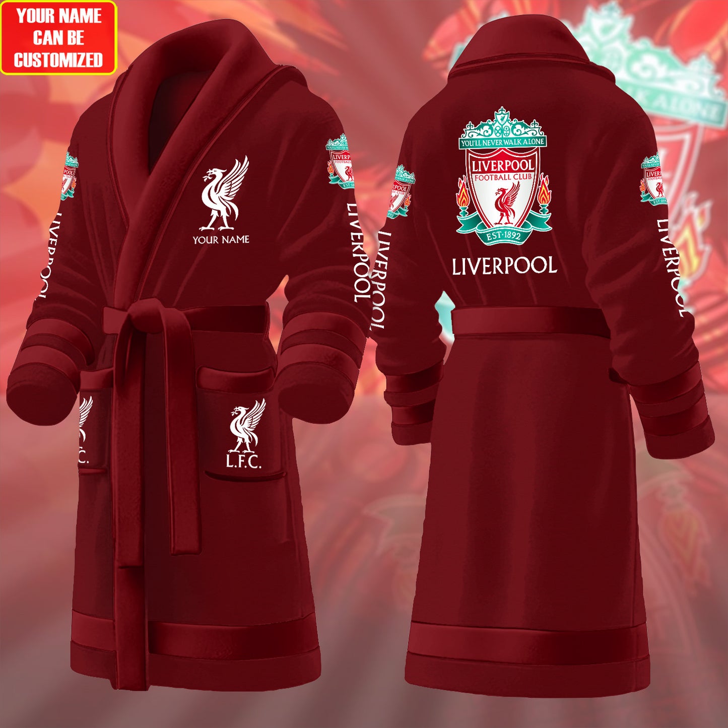 Personalized LFC Fleece Bathrobe