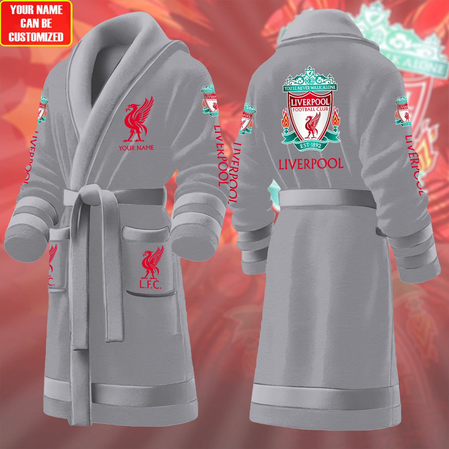 Personalized LFC Fleece Bathrobe