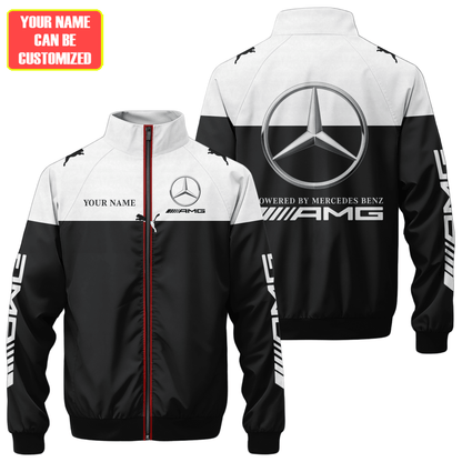 Personalized Merc AMG Zipper Stand Collar Jacket 3D