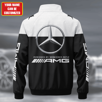 Personalized Merc AMG Zipper Stand Collar Jacket 3D