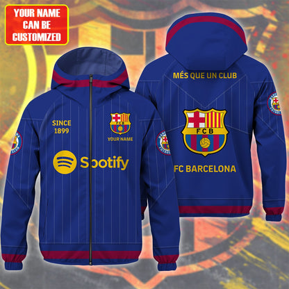 Personalized Barca Windproof Rush Jacket