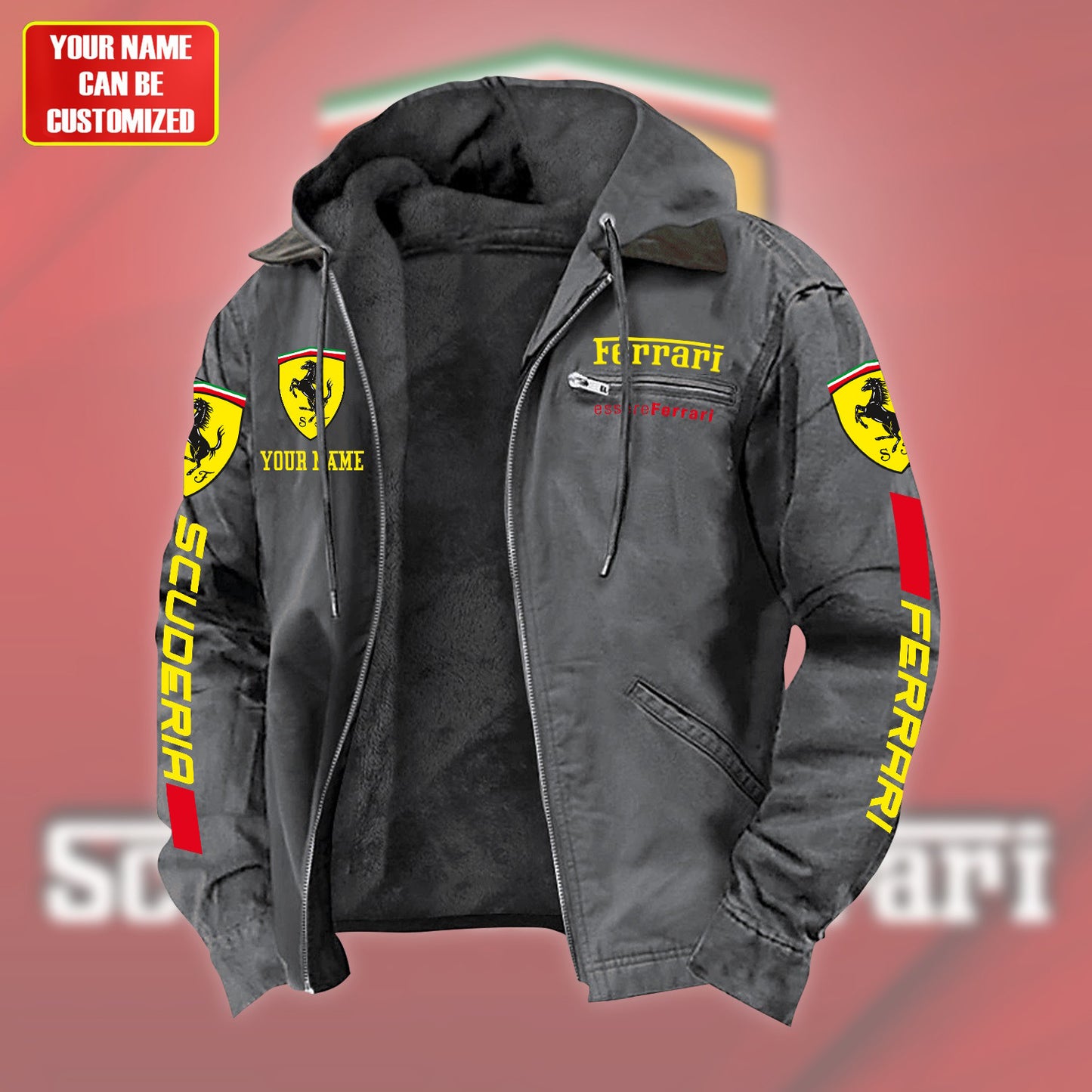 Personalized SF Fur lining Paddle Jacket