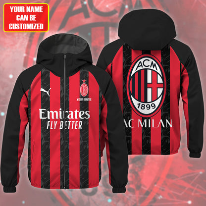 Personalized AC Milan 25/26 Windproof Rush Jacket