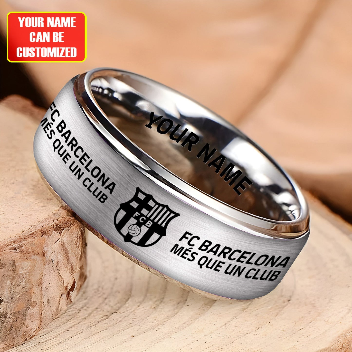 Personalized Barca FC Custom Alloy Ring V2