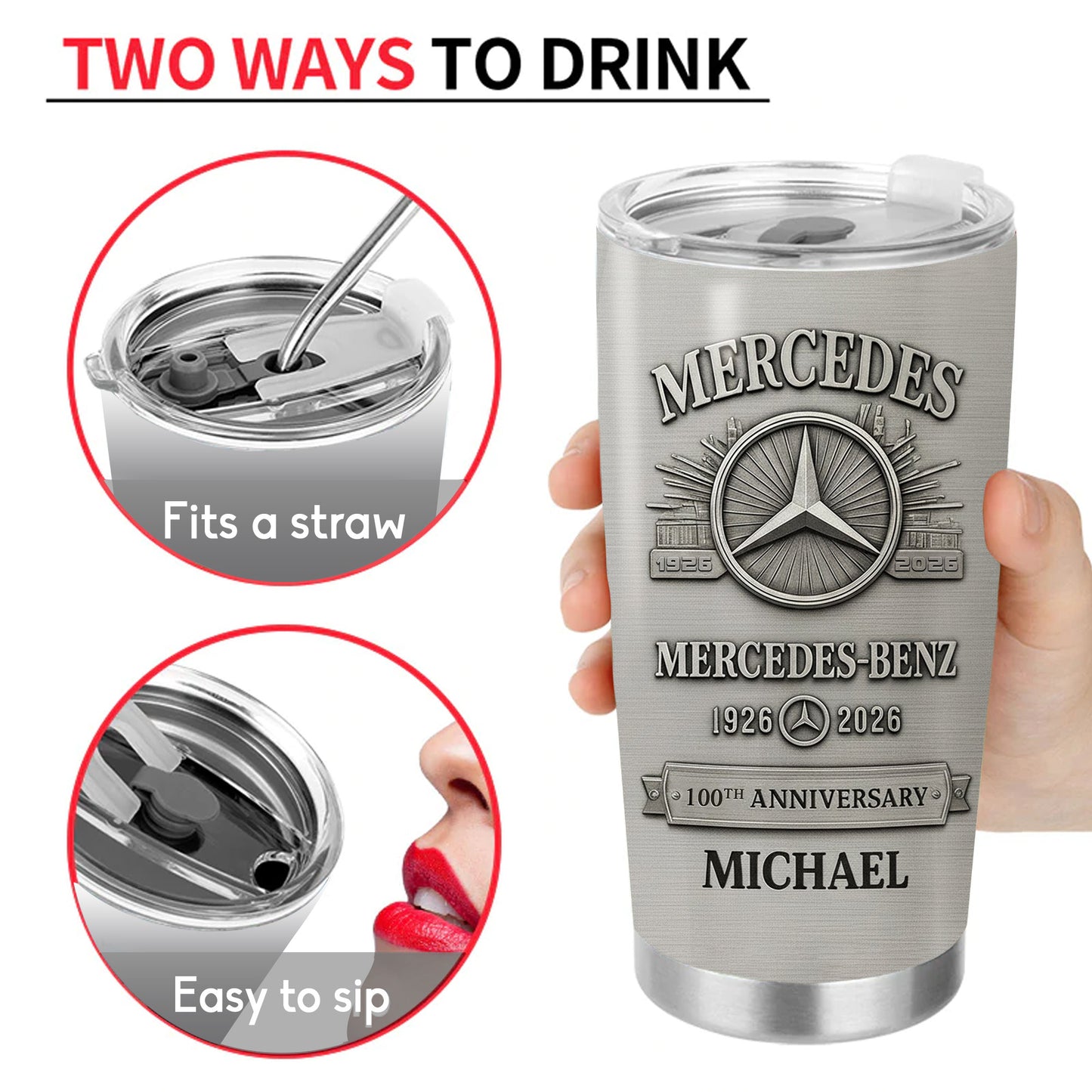 Personalized Merc 100th Anniversary Tumbler 20oz 30oz Cup