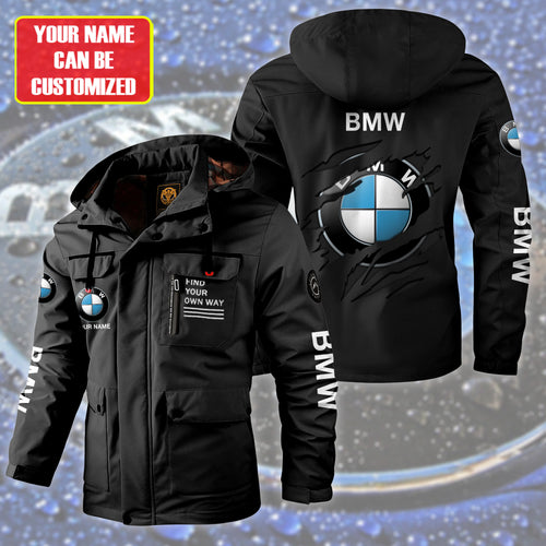 Personalized BW Windbreaker Hooded Jacket