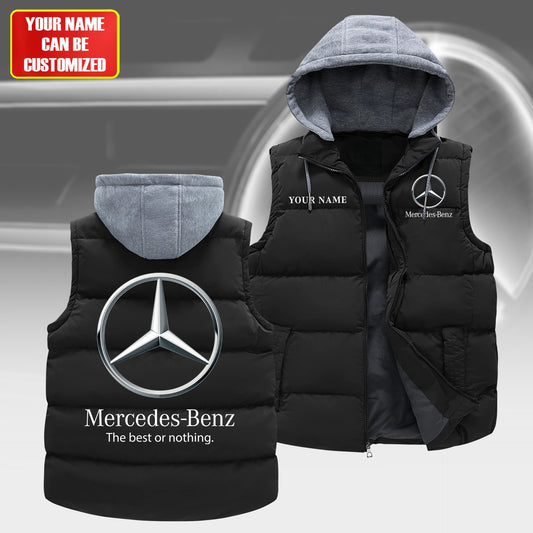 Personalized Merc Sleeveless Windproof Puffer Jacket With Hood