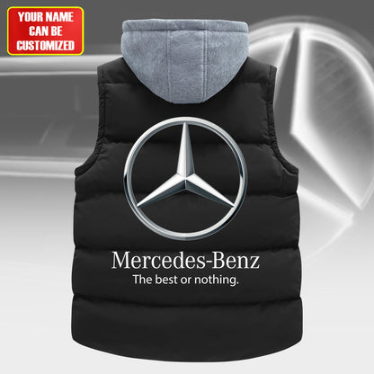 Personalized Merc Sleeveless Windproof Puffer Jacket With Hood