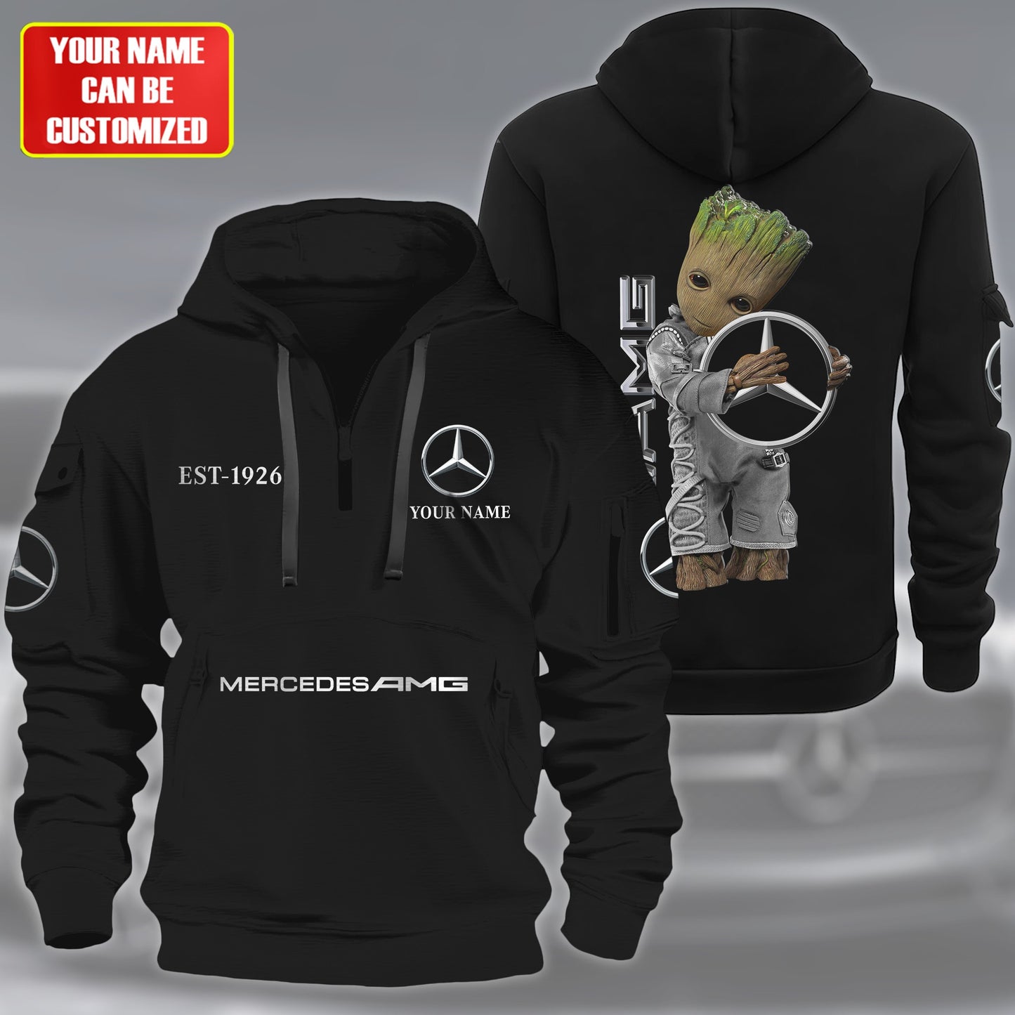 Personalized Merc AMG Zip-Hoodie Cotton Jacket