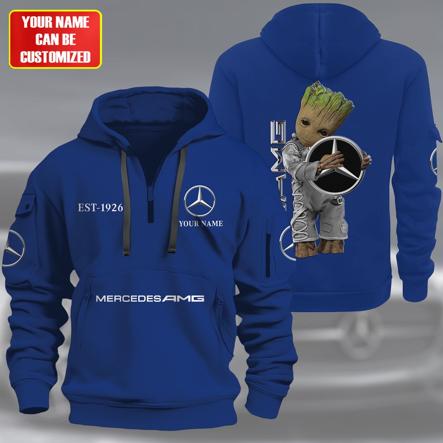 Personalized Merc AMG Zip-Hoodie Cotton Jacket