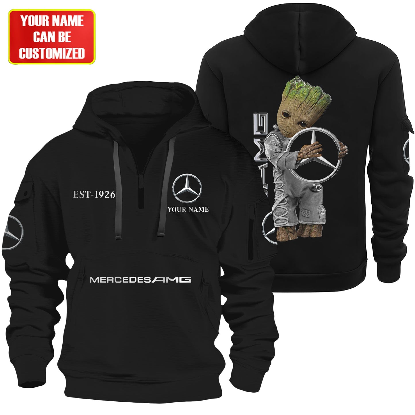 Personalized Merc AMG Zip-Hoodie Cotton Jacket