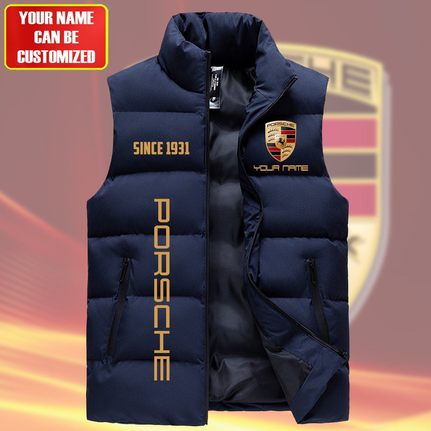 Pors Tear Sleeveless Windproof Puffer Jacket Q131001