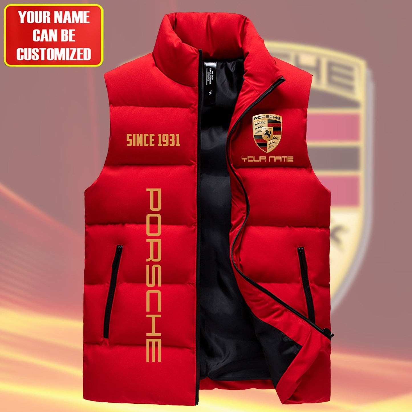 Pors Tear Sleeveless Windproof Puffer Jacket Q131001