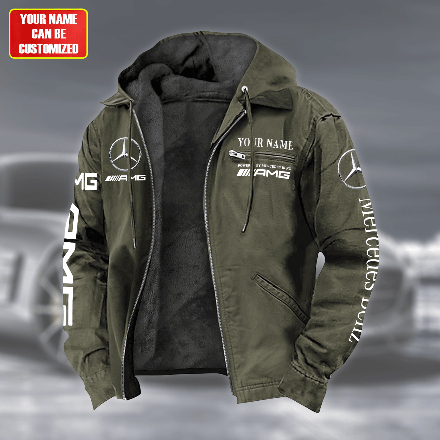 Personalized Merc AMG Fur lining Paddle Jacket V2