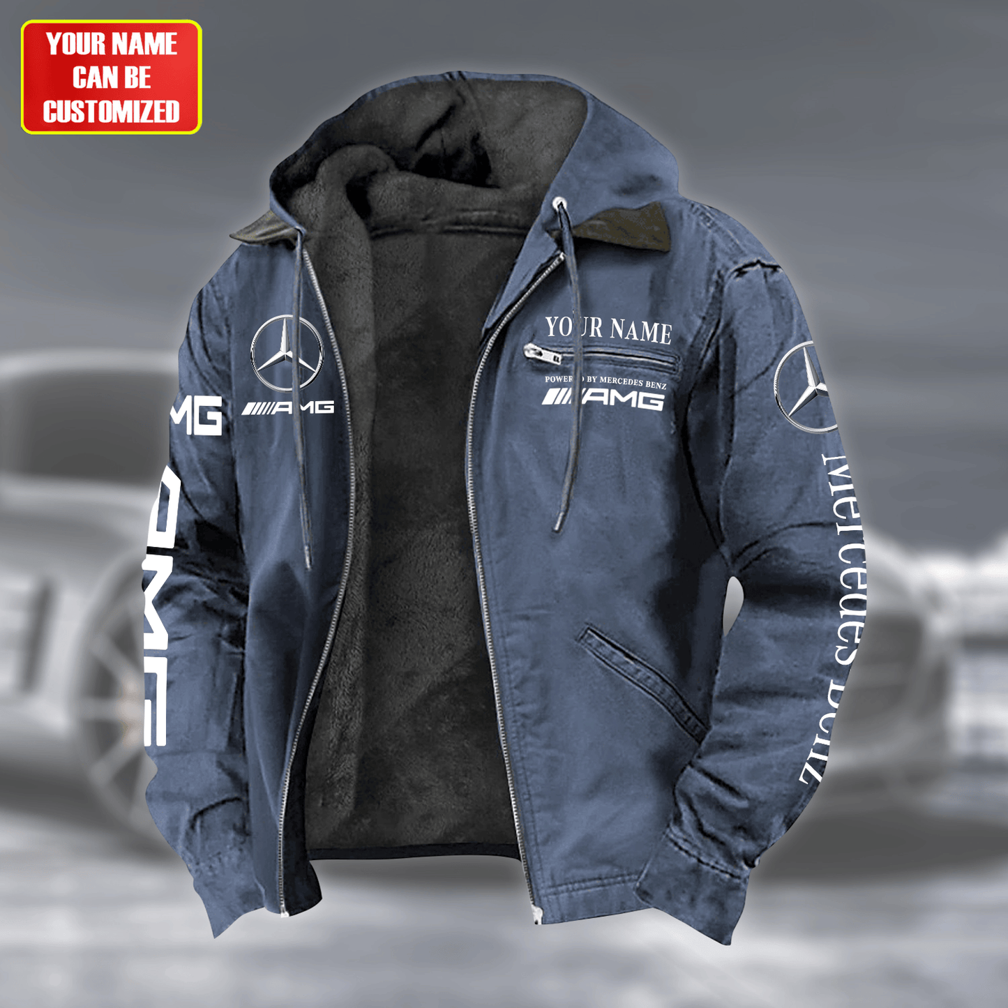 Personalized Merc AMG Fur lining Paddle Jacket V2