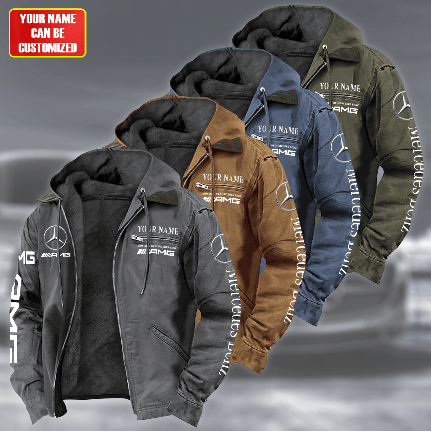 Personalized Merc AMG Fur lining Paddle Jacket V2