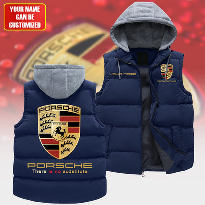 Personalized Pors Sleeveless Windproof Puffer Jacket With Hood