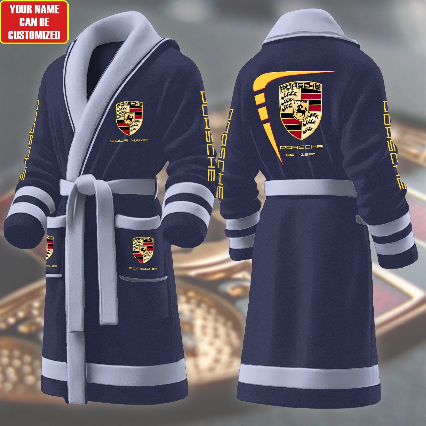 Personalized Pors 1931 Fleece Bathrobe P151003