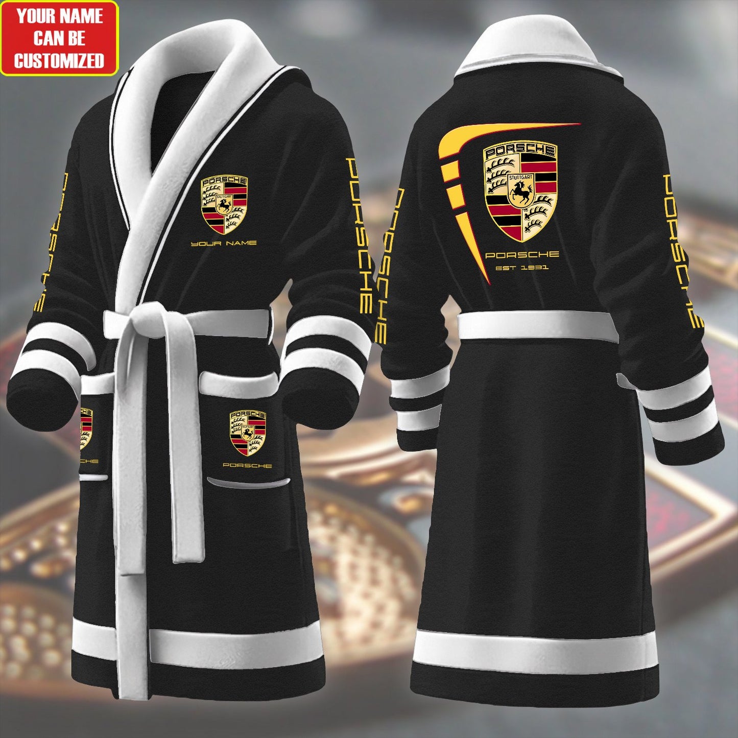 Personalized Pors 1931 Fleece Bathrobe P151003